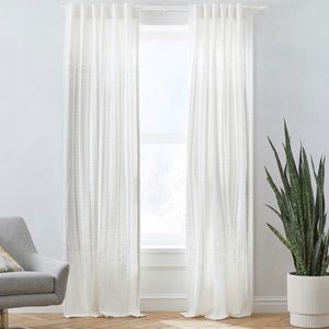 Echo Print Curtains (Set Of 2) - Platinum